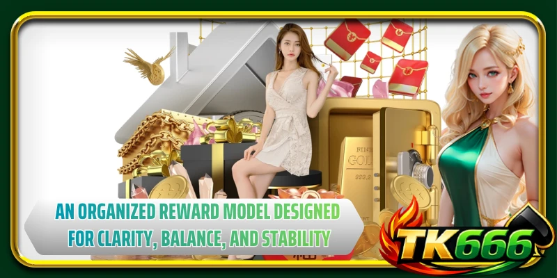 An organized reward model designed for clarity, balance, and stability
