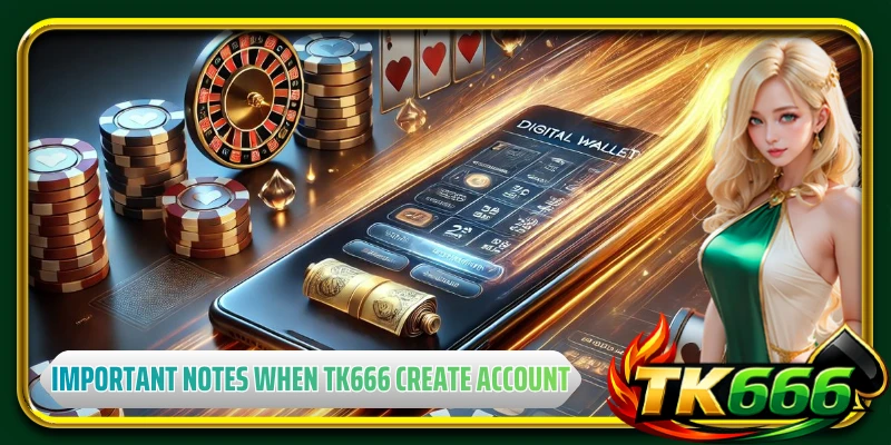 Important notes when performing TK666 create account