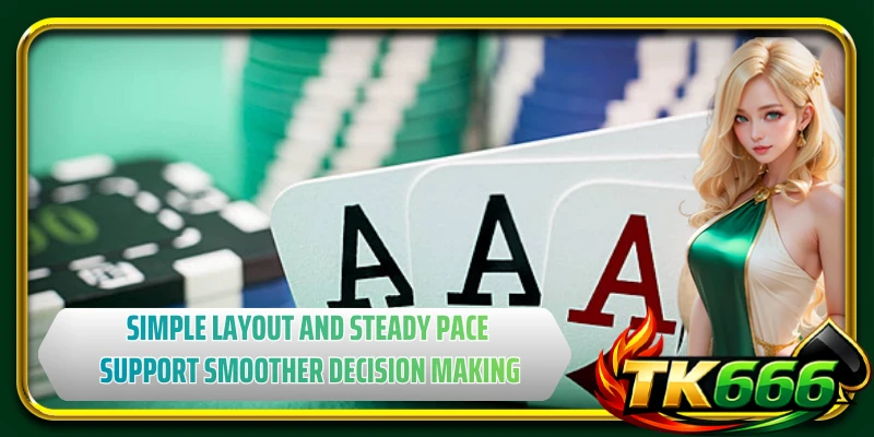 Simple layout and steady pace support smoother decision making